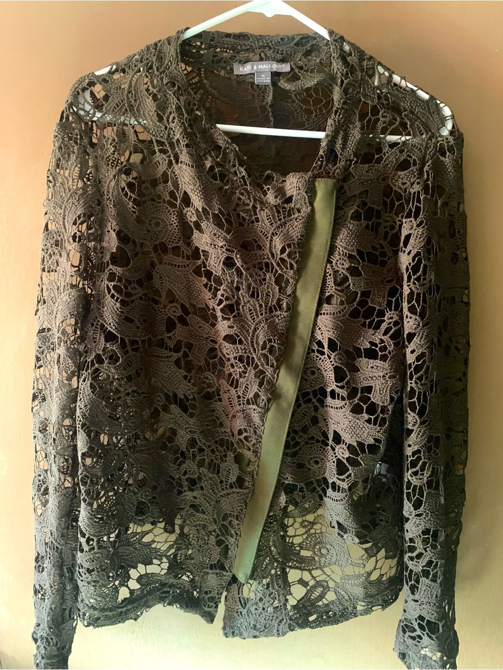 KATE & MALLORY olive green  Openwork Blazer